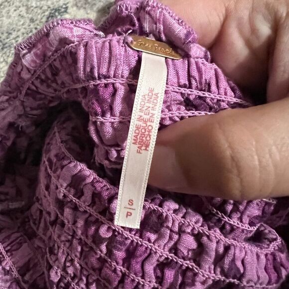 Free People Womens Smock It To Me Smocked Floral Mini Dress In Azalea Combo S - Picture 15 of 15